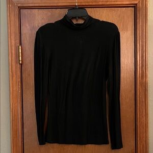 Elegant Black Roll Neck Women's Top